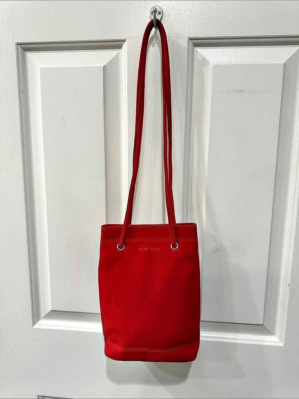 Nine West Nylon Bucket Bag in Red